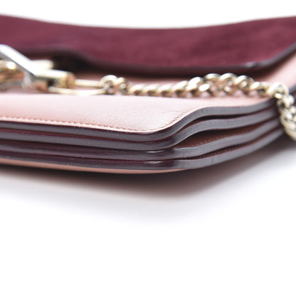 Chloe Calfskin Suede Medium Faye Shoulder Bag Misty Rose Dark Purple 10 of 13
