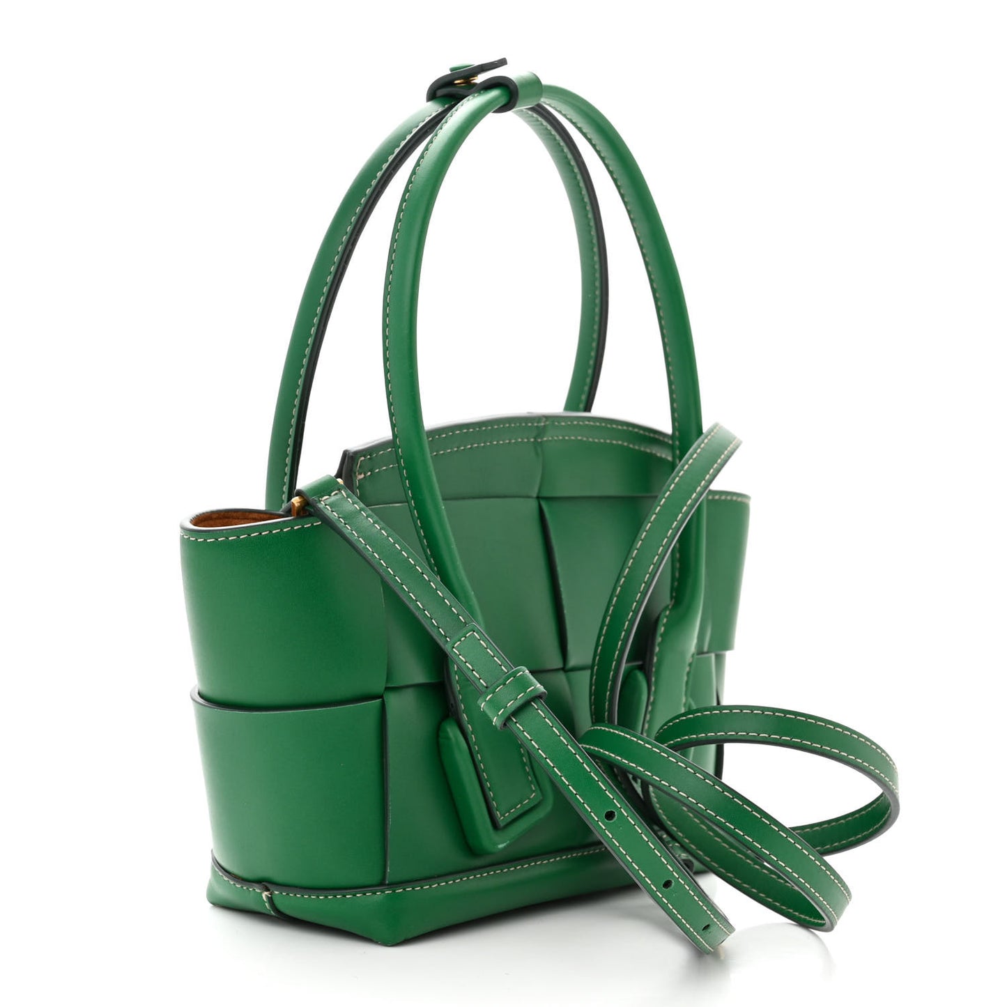 Calfskin Mini Maxi Intrecciato Arco Green