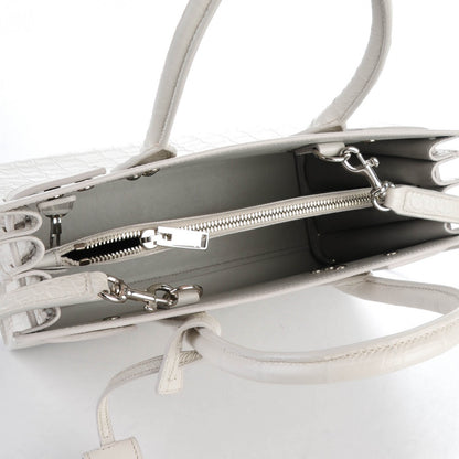 Saint Laurent Calfskin Crocodile Embossed Baby Sac De Jour Gris Perle 5 of 7