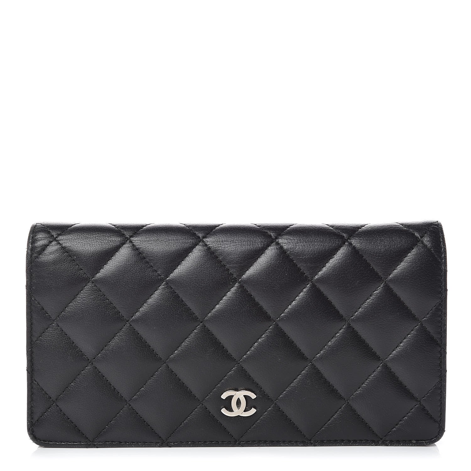 Chanel Lambskin Quilted Yen Wallet Black 1 of 9