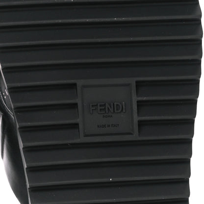 Fendi Nappa FF Embossed Mens Criss Cross Slide Sandals 10 Black 6 of 8