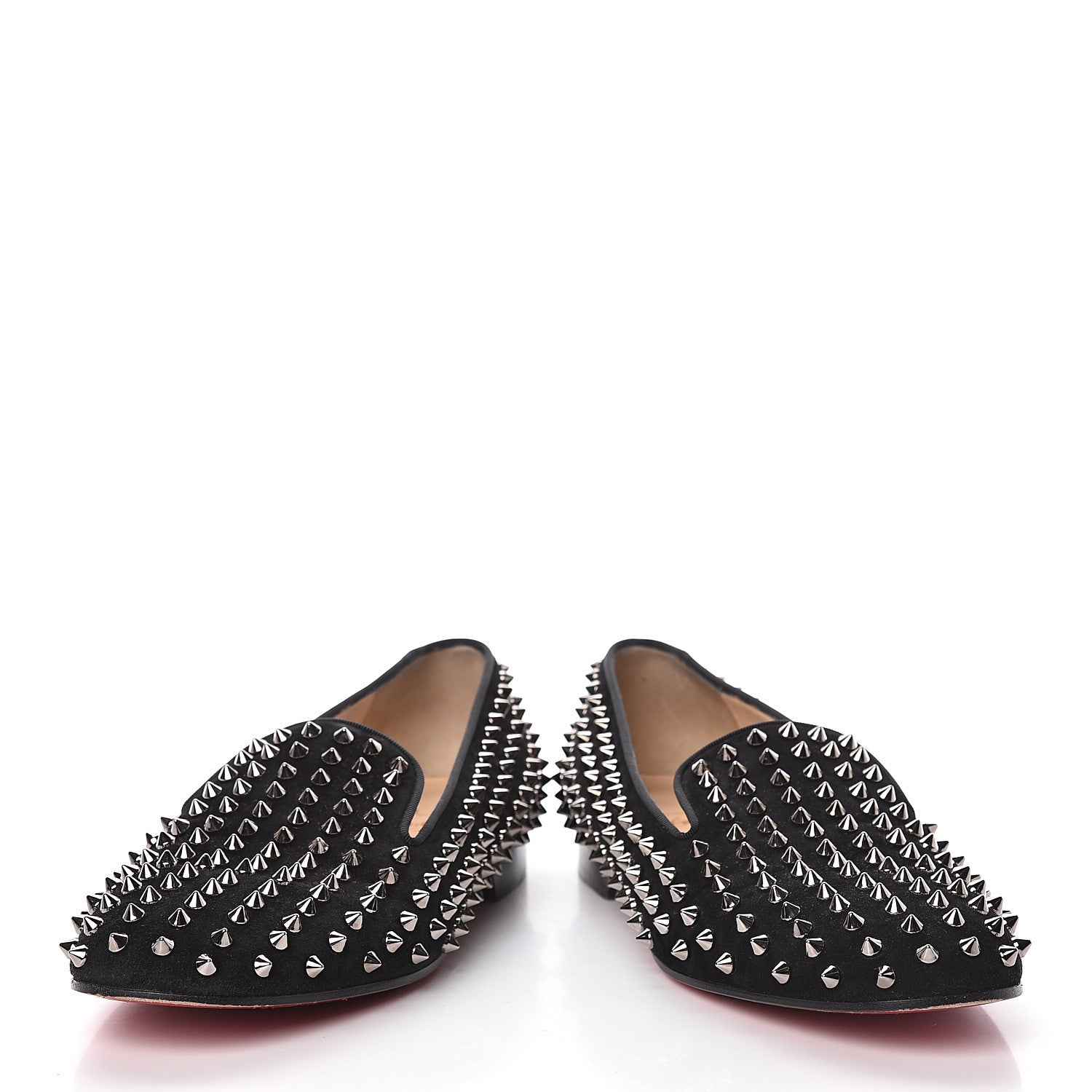 Christian Louboutin Suede Mens Rollerboy Spikes Flat Loafers 39.5 Black 14 of 14