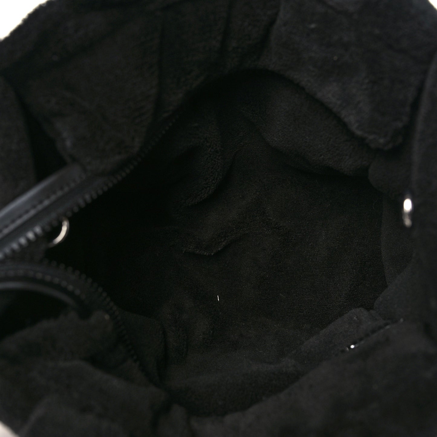 Polyester Mini Terry Tote Bag Black Nickel