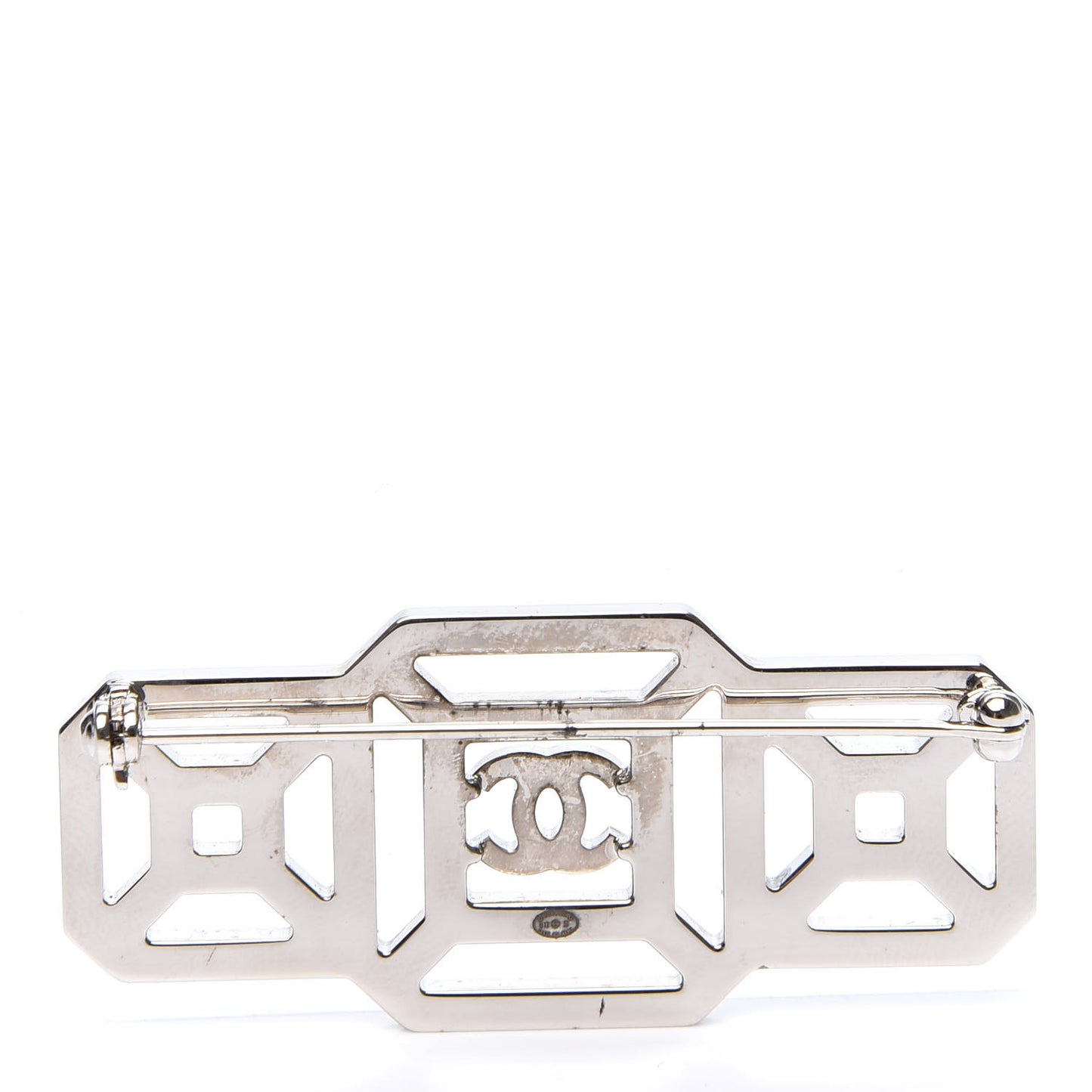 Crystal CC Brooch Silver