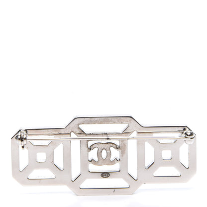 Chanel Crystal CC Brooch Silver 2 of 3