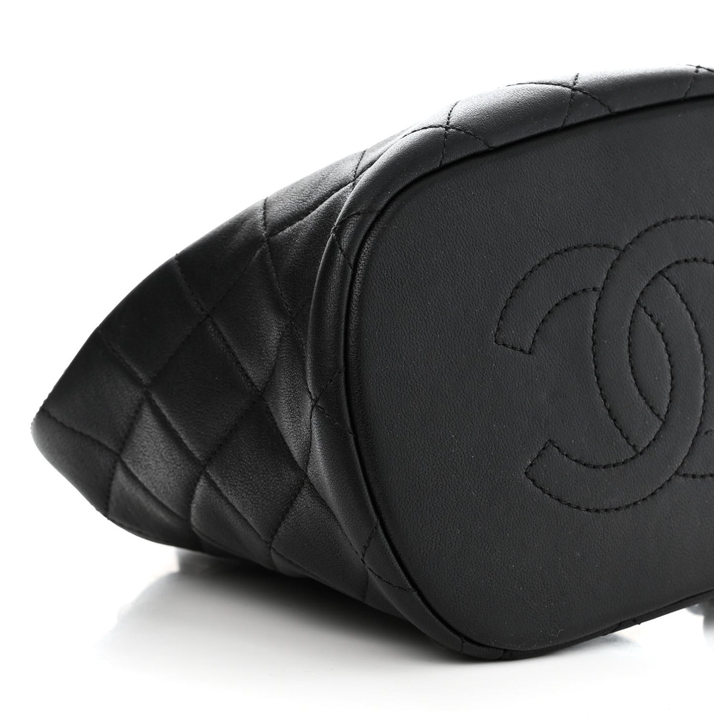 Lambskin Quilted Metallic Bubble Backpack Black