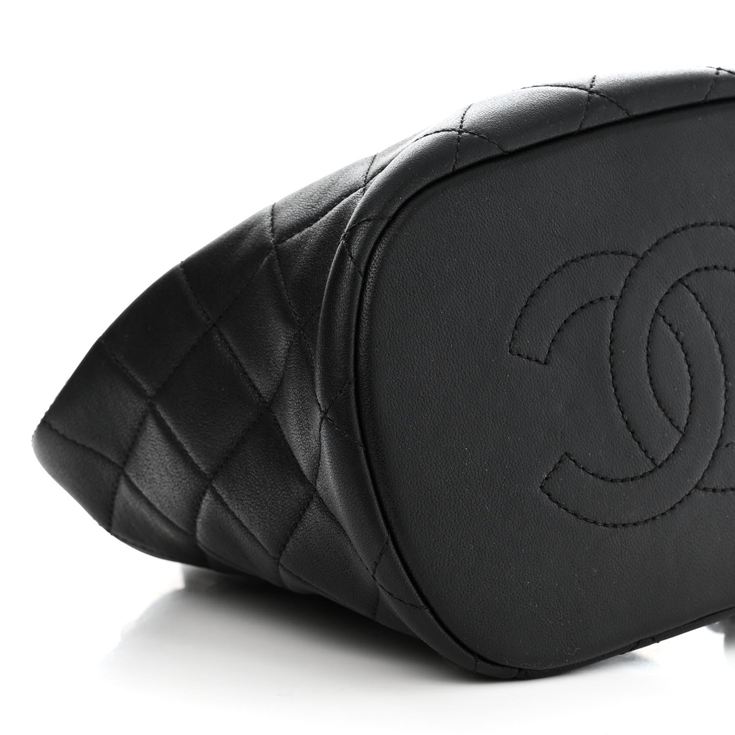 Chanel Lambskin Quilted Metallic Bubble Backpack Black 9 of 11