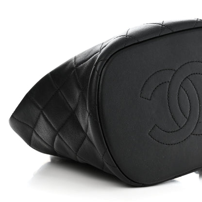 Chanel Lambskin Quilted Metallic Bubble Backpack Black 9 of 11
