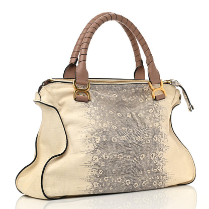 Chloe Calfskin Lizard Embossed Large Marcie Satchel 3 of 20