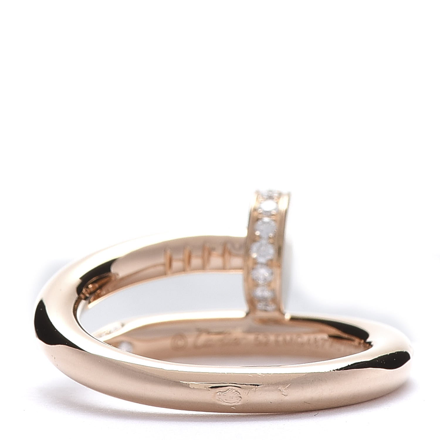 Cartier 18K Pink Gold Diamond Juste Un Clou Ring 52 6 3 of 5
