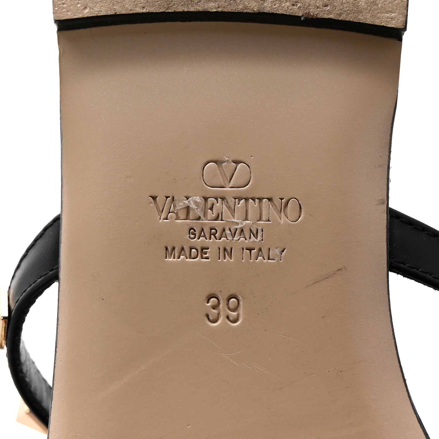 Valentino Garavani Calfskin Rockstud Slide Sandals 39 Black 7 of 9