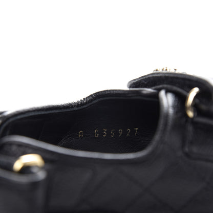 Chanel Grained Calfskin Velcro Dad Sandals 38 Black 10 of 11