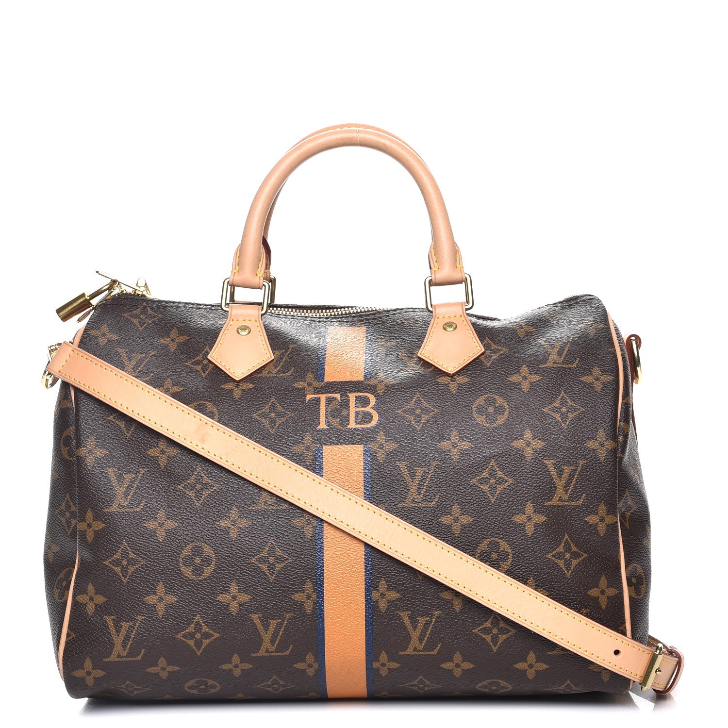 Louis Vuitton Monogram My LV Heritage Speedy Bandouliere 30 Moutarde Blue de France 1 of 9