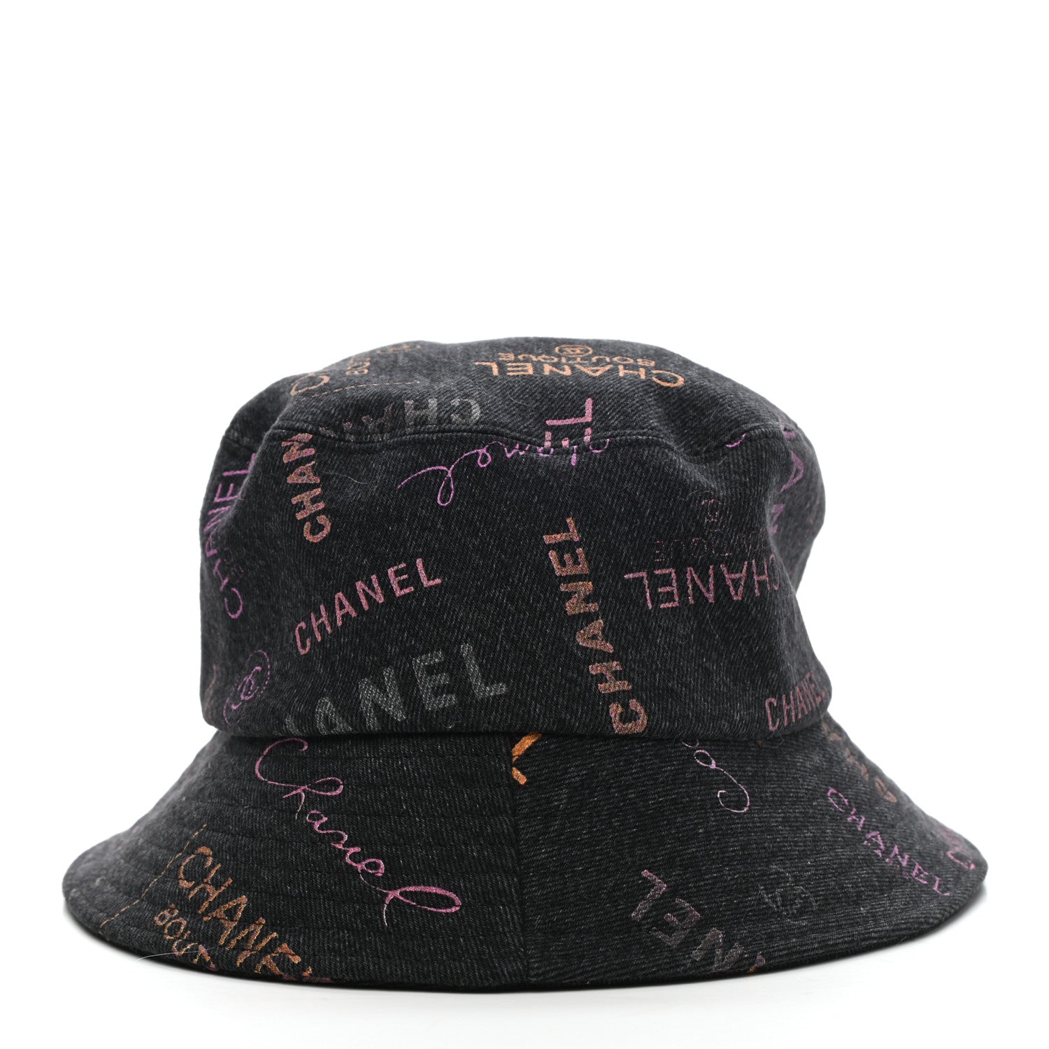 Chanel Denim Mood Cloche Bucket Hat M Black 6 of 8