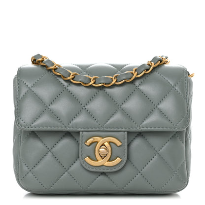 Chanel Lambskin Quilted Casino Chips Mini Square Flap Grey 1 of 10