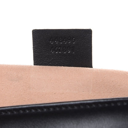 Gucci Calfskin Matelasse Medium GG Marmont Shoulder Bag Black 7 of 16