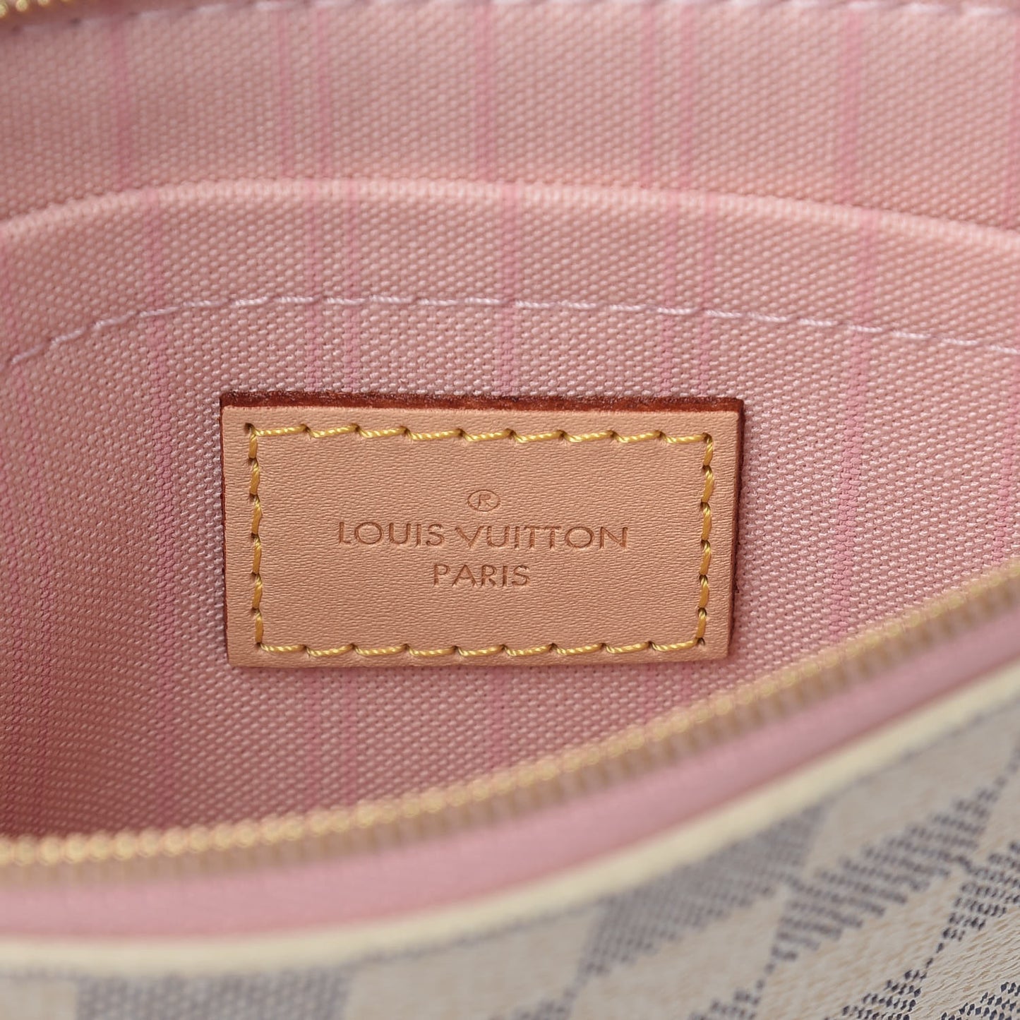 Damier Azur Neverfull MM GM Pochette Rose Ballerine