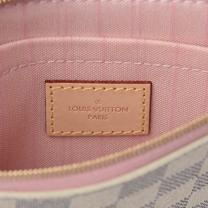 Louis Vuitton Damier Azur Neverfull MM GM Pochette Rose Ballerine 6 of 7