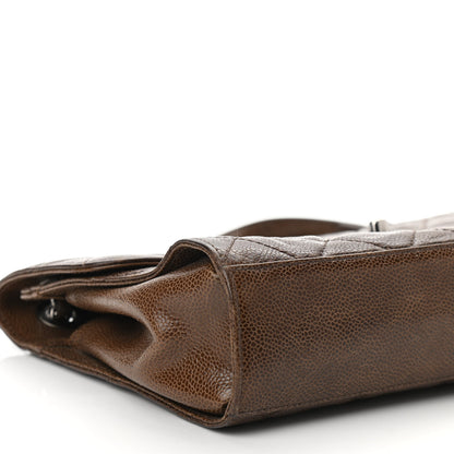 Chanel Crumpled Grained Calfskin Medium CC Crave Flap Brown 9 of 13