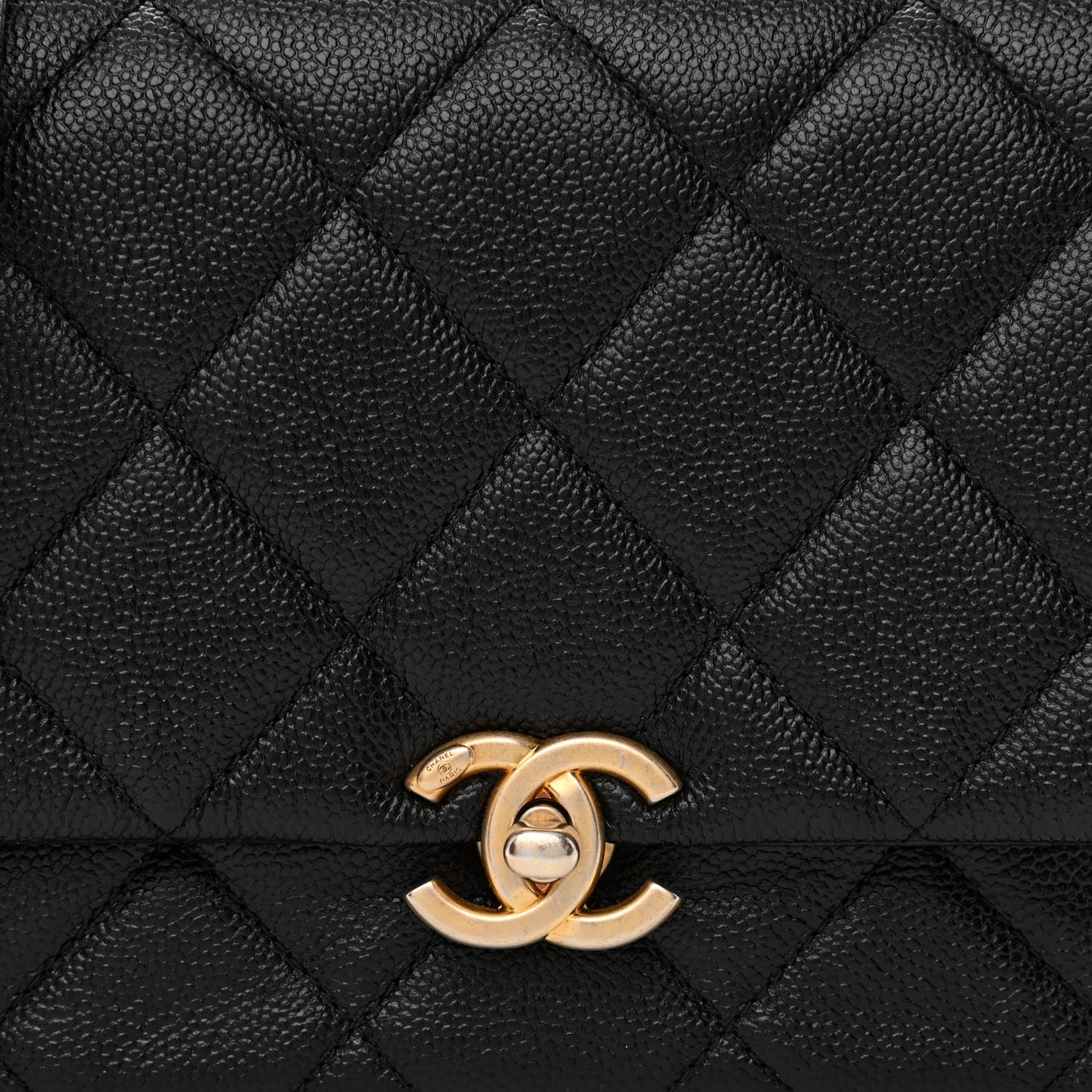 Chanel Shiny Caviar Quilted Small Chain Melody Flap Black 8 of 13