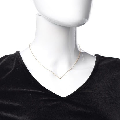 Tiffany 18K Rose Gold Diamond .03ct Elsa Peretti Diamonds by the Yard Pendant Necklace 2 of 8