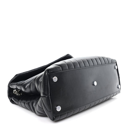Saint Laurent Calfskin Y Quilted Monogram Large Loulou Chain Satchel Black 4 of 12