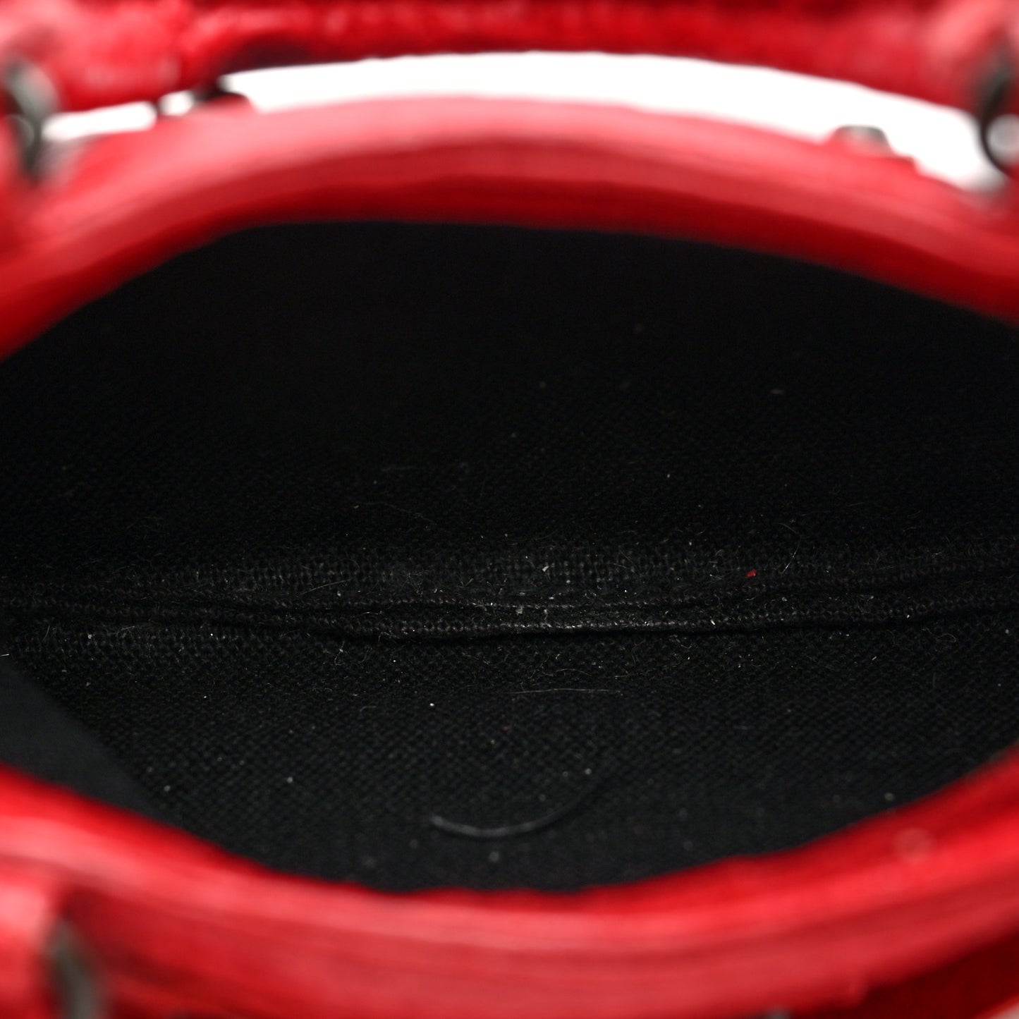 Agneau Classic Hardware Mini First Bag Charm Rouge