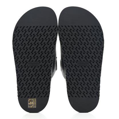 Hermes Calfskin Womens Chypre Sandals 36.5 Black 5 of 9