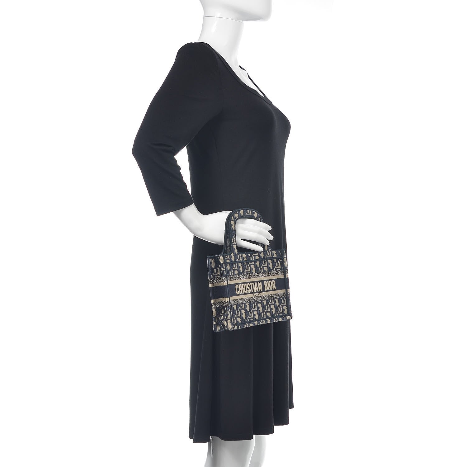 Christian Dior Oblique Mini Book Tote Blue Multicolor 2 of 9