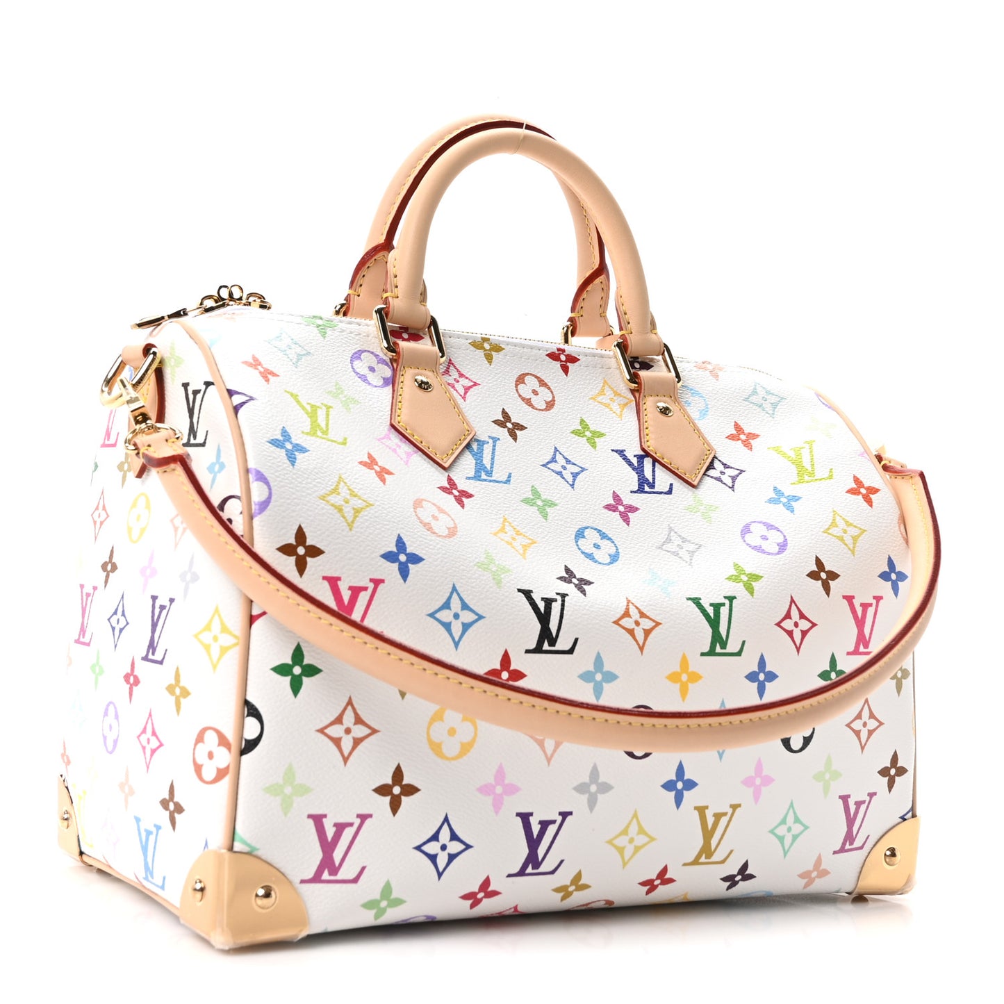 LV X TM Monogram Multicolor Speedy Soft 30 White