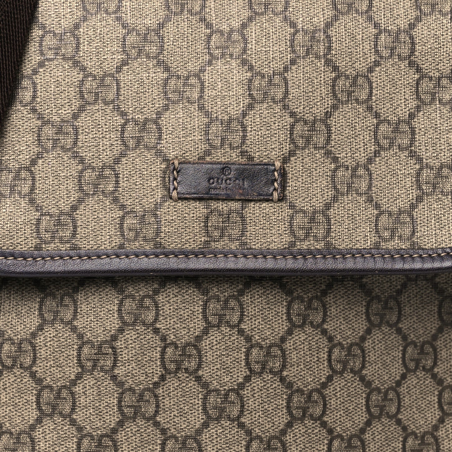 GG Plus Monogram Small Flap Messenger Bag Beige Dark Brown