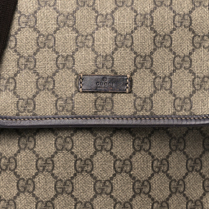 Gucci GG Plus Monogram Small Flap Messenger Bag Beige Dark Brown 7 of 10