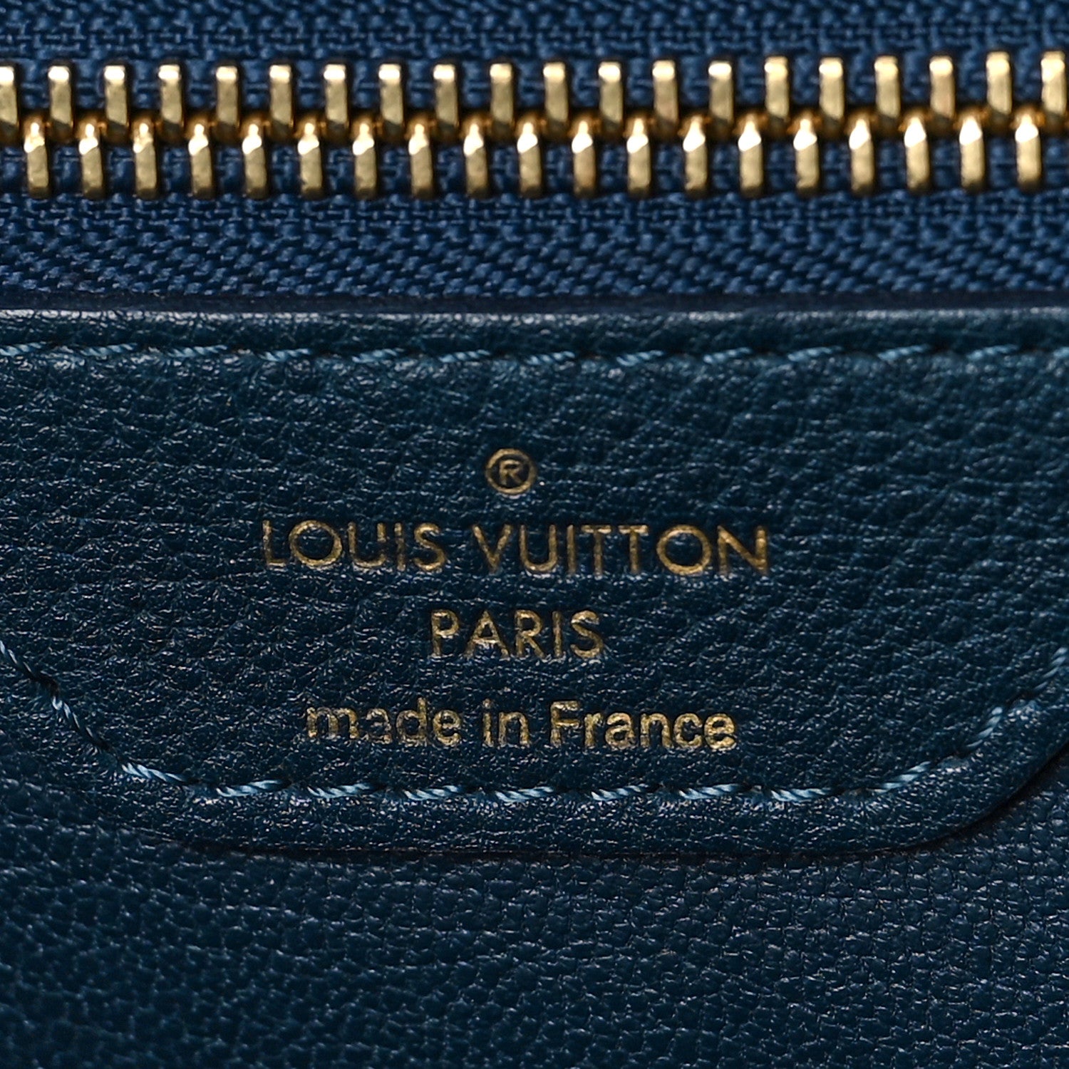 Louis Vuitton Ostrich Lizard Majestueux Tote MM Navy 5 of 11