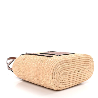 Loewe Raffia Small Square Basket Tote Bag Natural Pecan 4 of 9