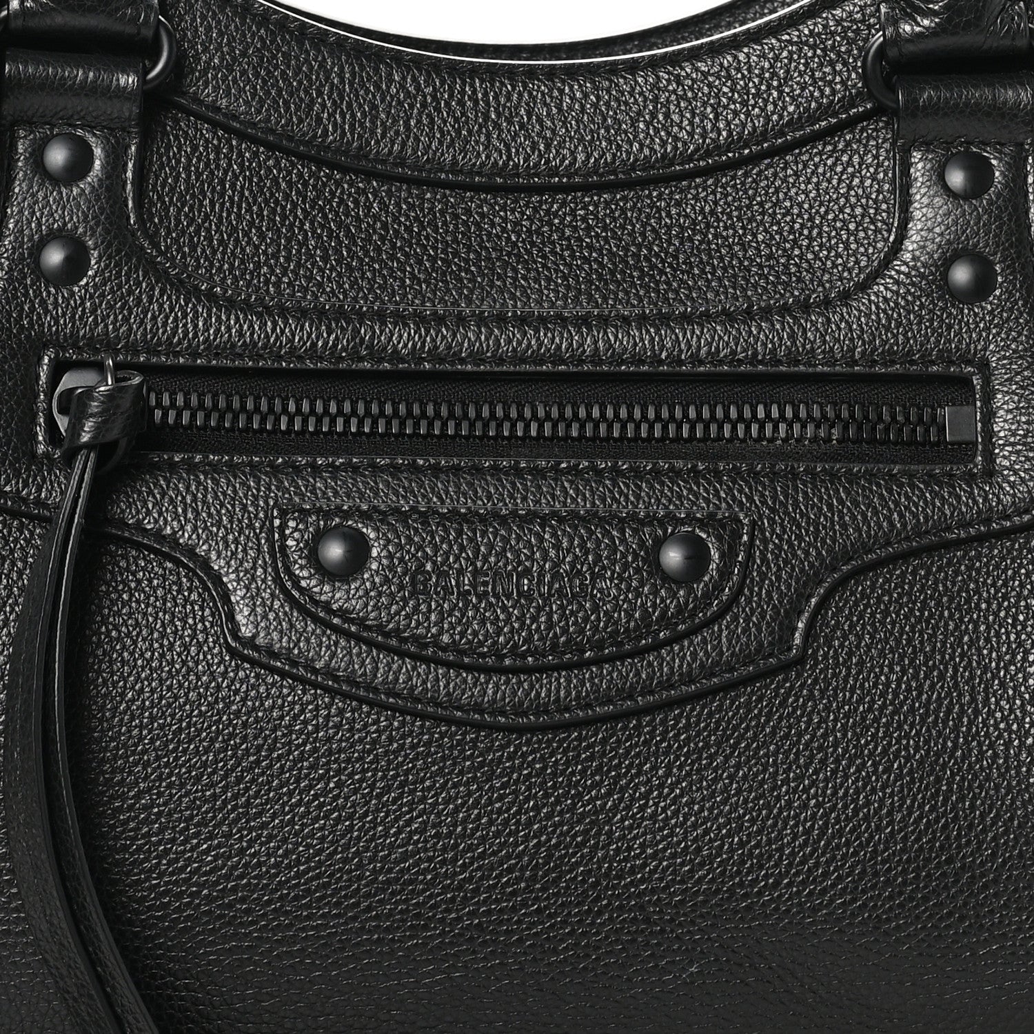 Balenciaga Grained Calfskin Neo Classic Black Hardware Medium City Black 8 of 10