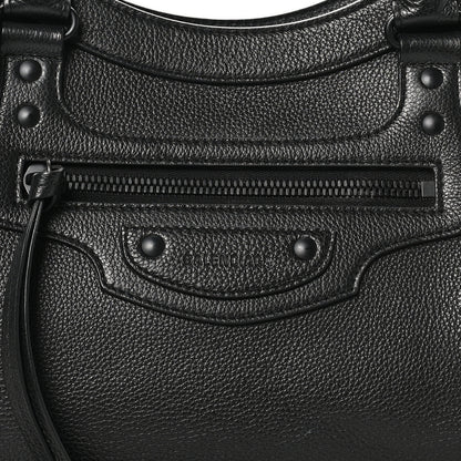 Balenciaga Grained Calfskin Neo Classic Black Hardware Medium City Black 8 of 10