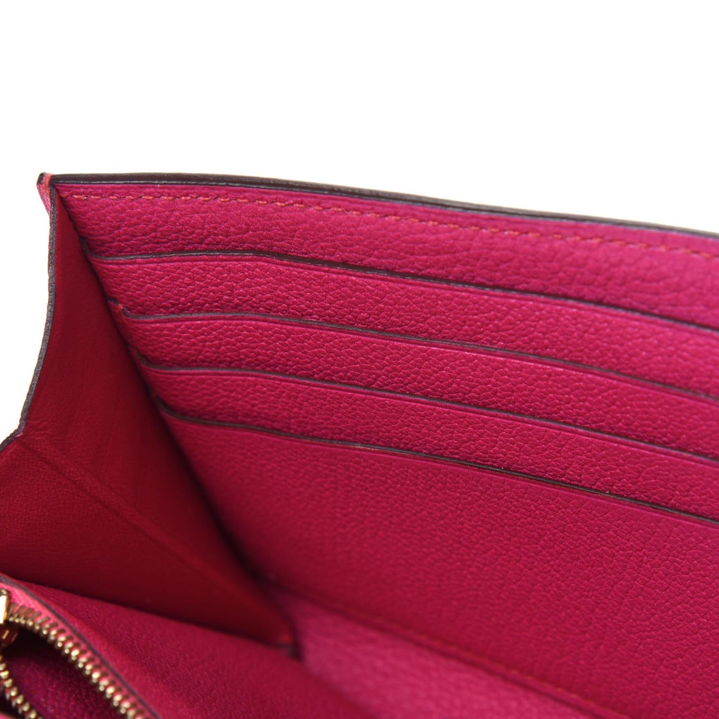 Chevre Mysore Kelly Longue Wallet Rose Shocking