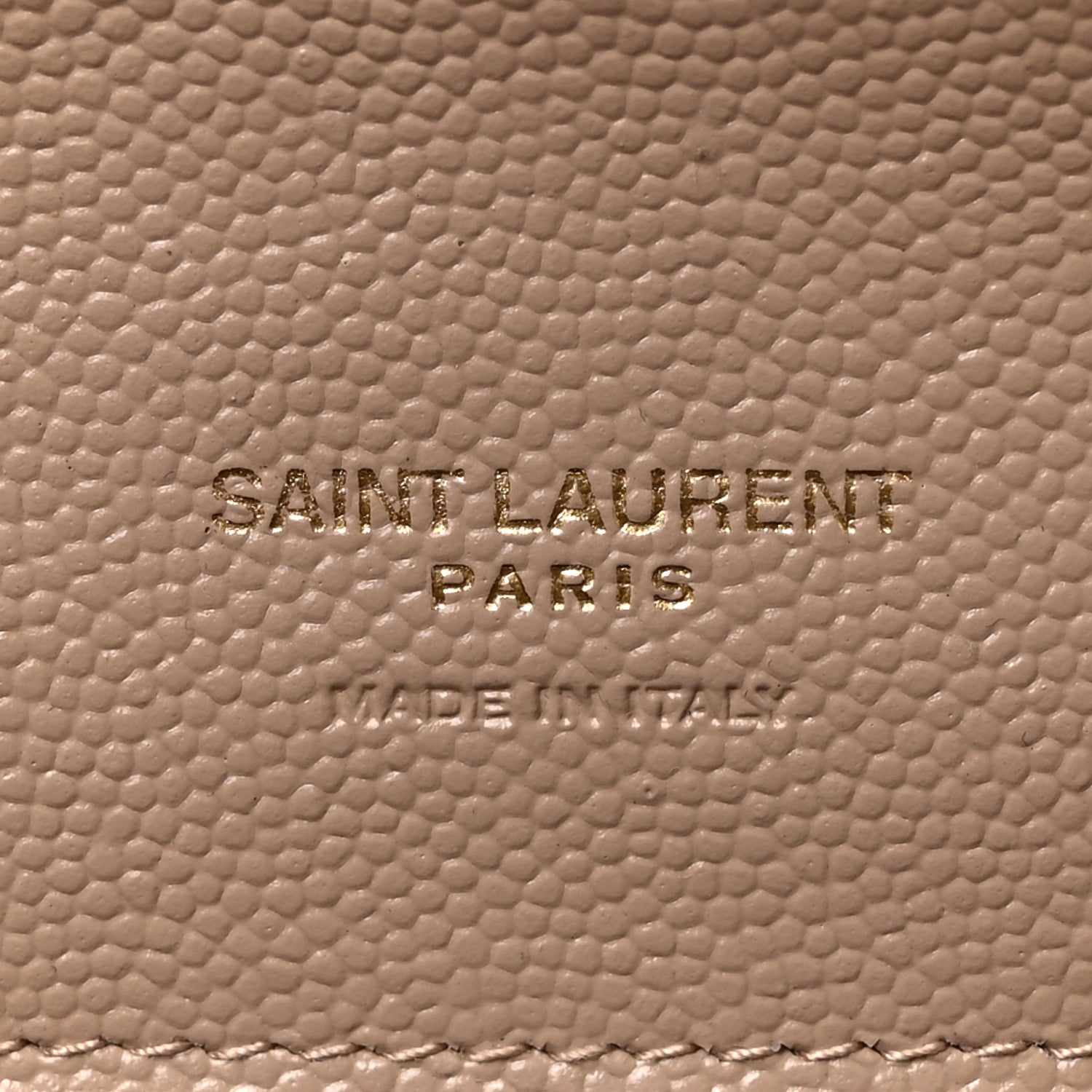Saint Laurent Grain De Poudre Matelasse Chevron Monogram Envelope Clutch Dark Beige 6 of 8