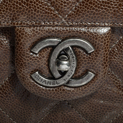 Chanel Crumpled Grained Calfskin Medium CC Crave Flap Brown 9 of 9