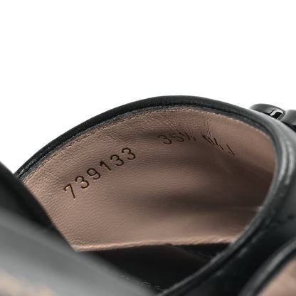 Gucci Nappa Matelasse Monochrome GG Marmont 75mm Slide Sandals 35.5 Black 9 of 10