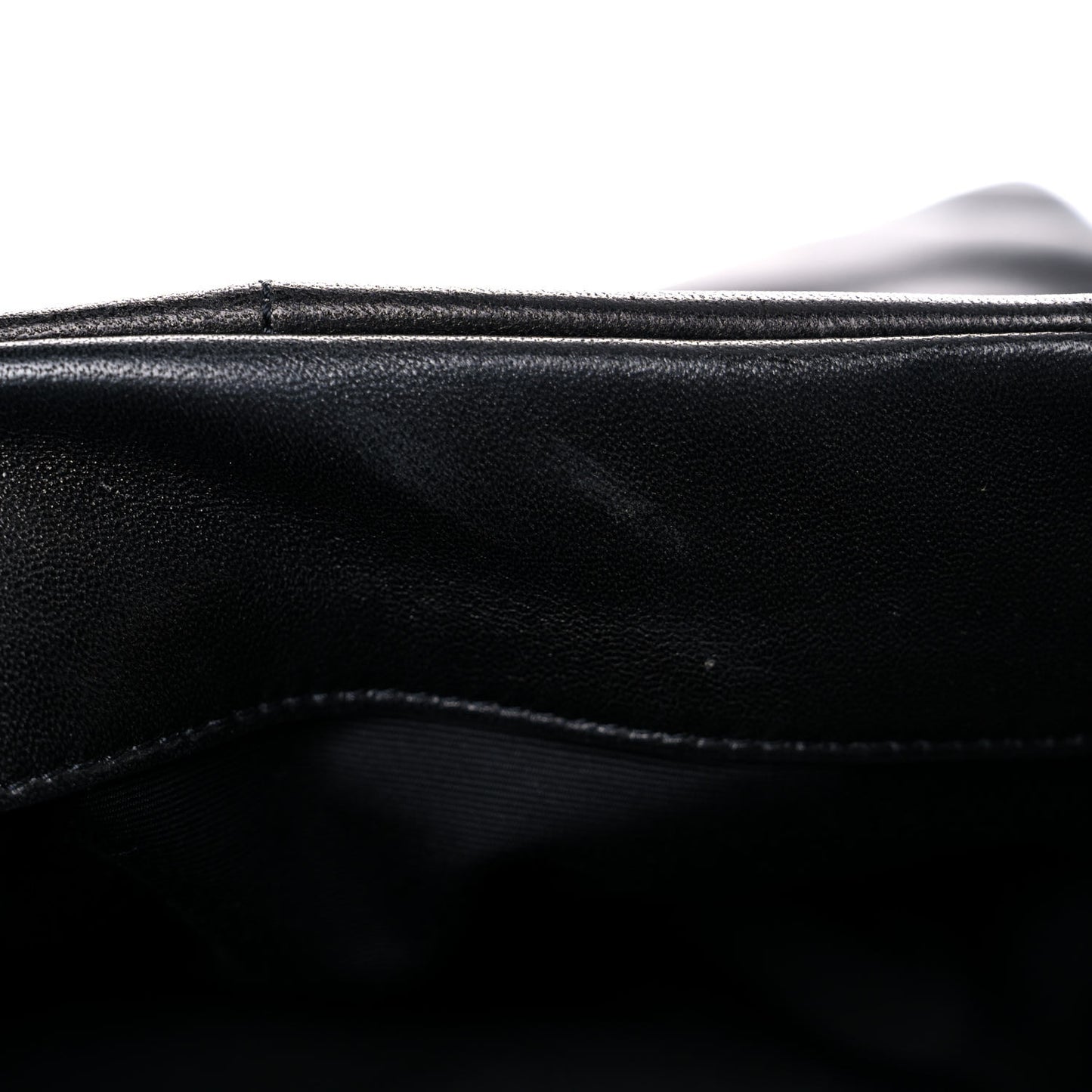 Lambskin Quilted Medium Loulou Puffer Monogram Chain Satchel Black