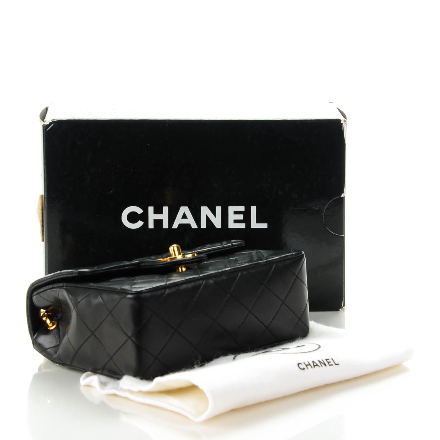 Chanel Lambskin Quilted Mini Square Flap Black 4 of 9