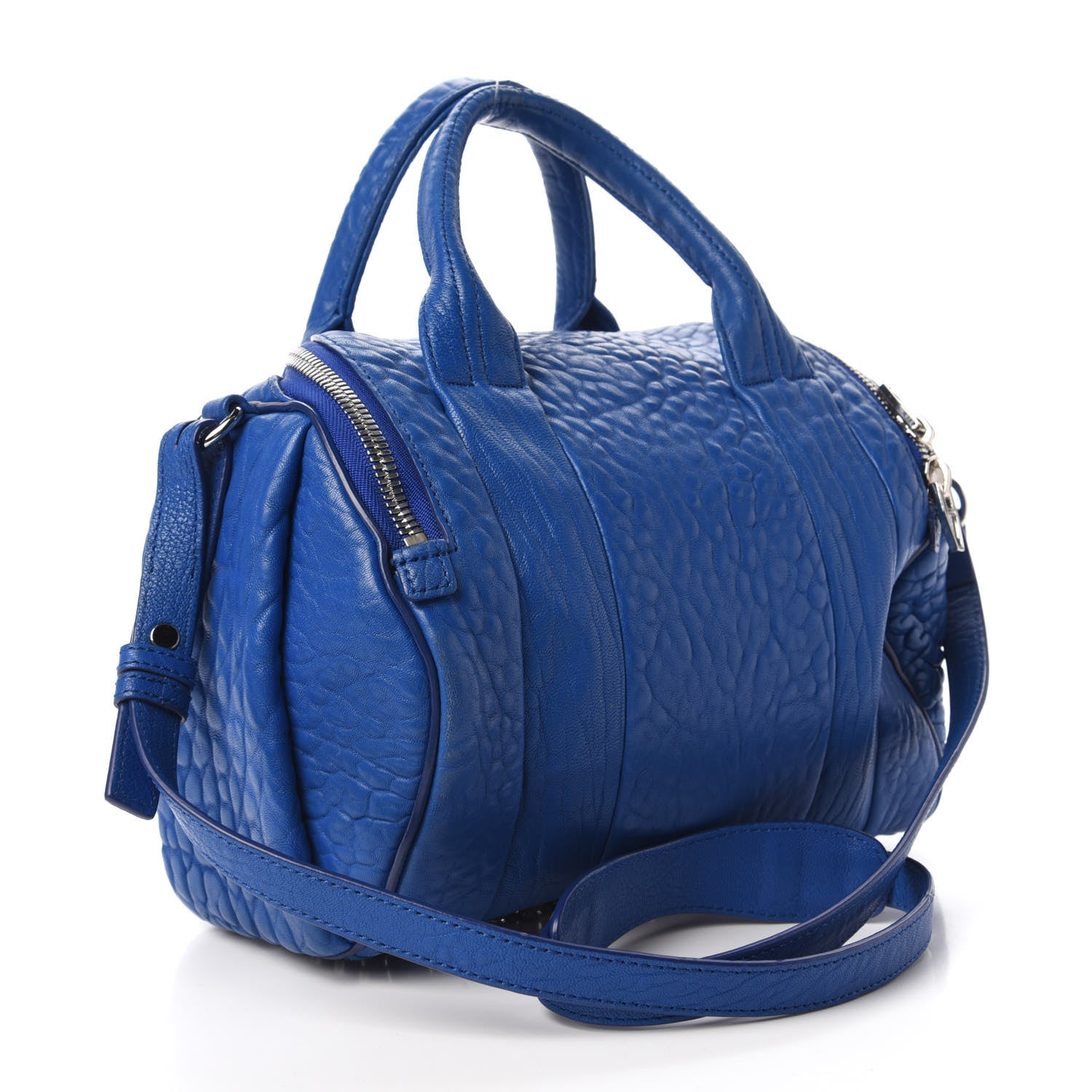 Alexander Wang Pebbled Lambskin Rockie Royal Silver Hardware 3 of 9