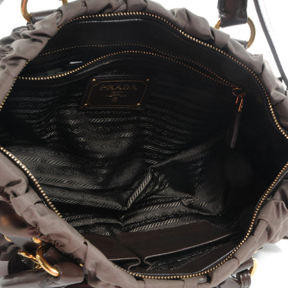 Prada Tessuto Nylon Gaufre Shopping Satchel Fumo 5 of 12