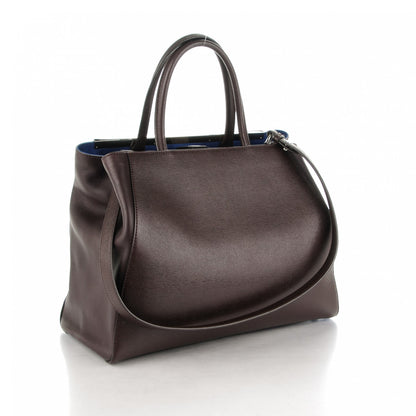 Fendi Vitello Elite Regular 2Jours Tote Caffe Noir 3 of 7