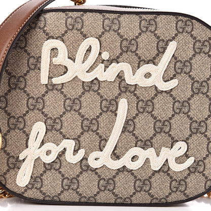 Gucci GG Supreme Monogram Blind For Love Embroidered Mini Chain Shoulder Bag Beige Tuscany 9 of 11