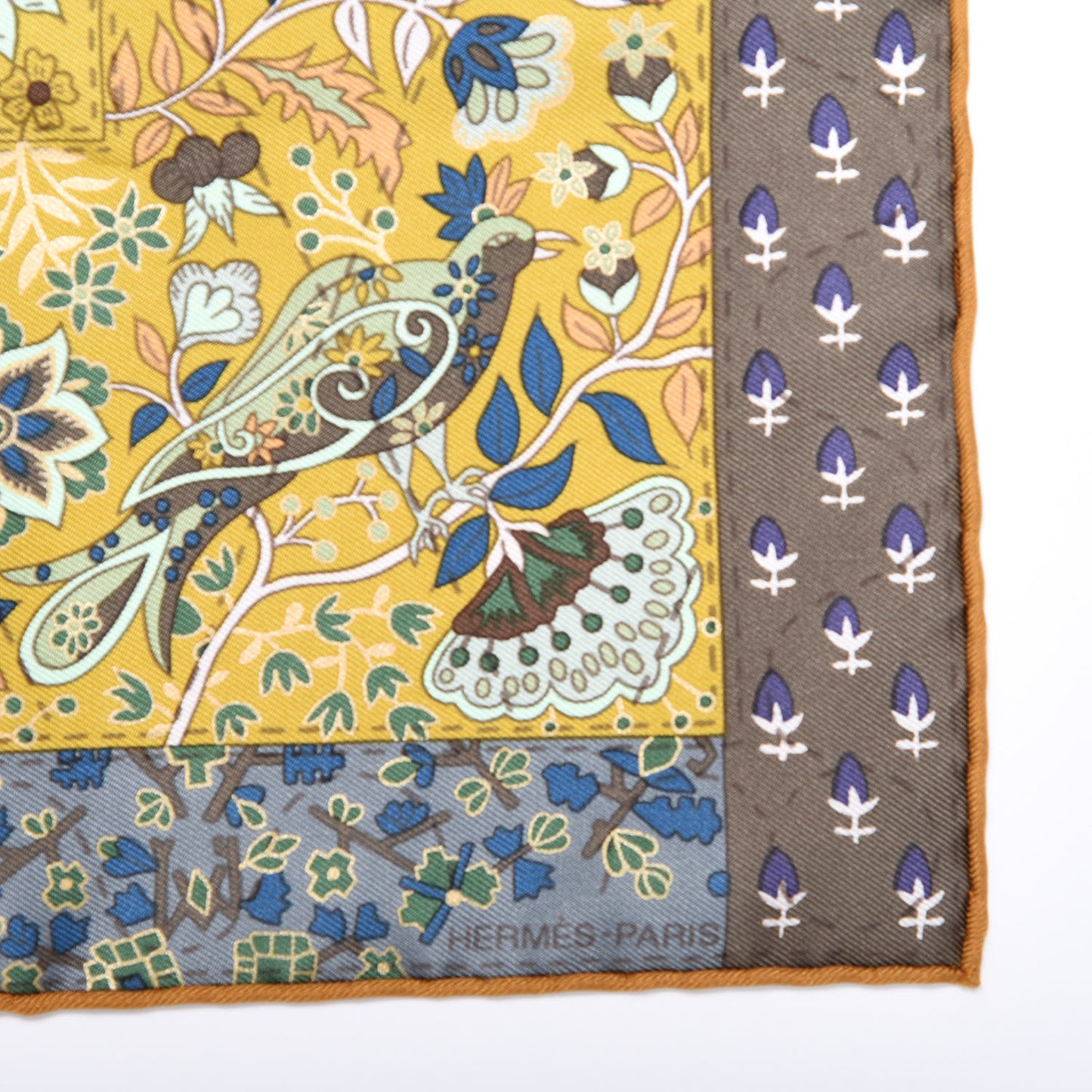 Silk Pique Fleuri De Provence Pocket Square Scarf