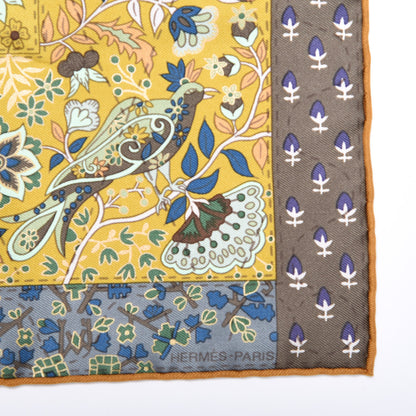 Hermes Silk Pique Fleuri De Provence Pocket Square Scarf 3 of 5
