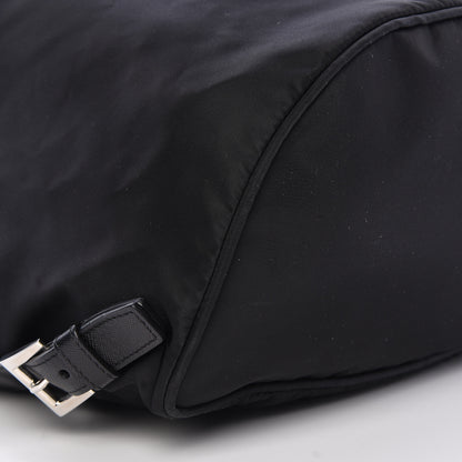 Prada Nylon Vela Saffiano Medium Cinch Backpack Black 9 of 10