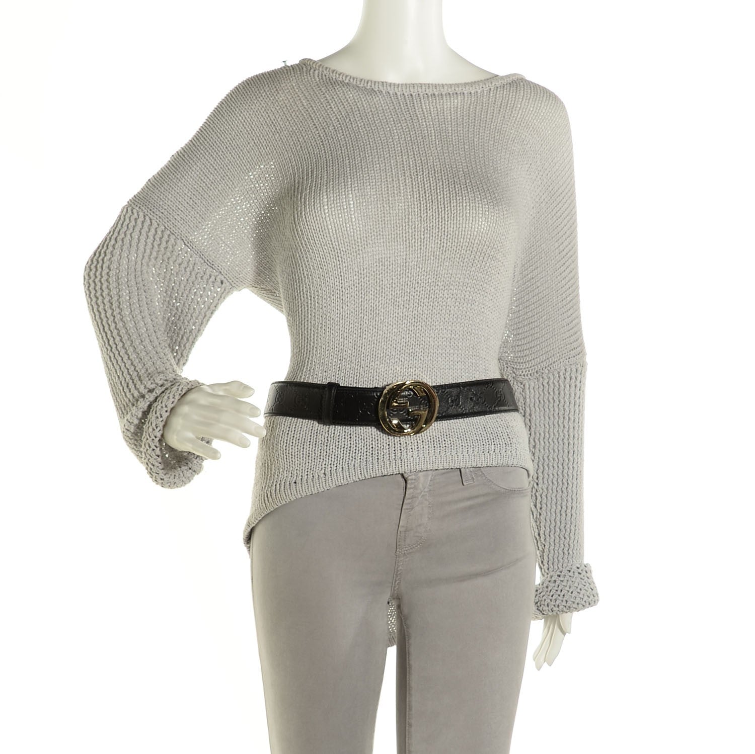 Gucci Guccissima Interlocking G 40mm Belt 80 32 Black 2 of 5